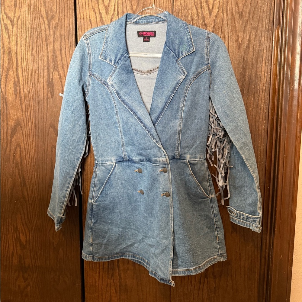 Fringe Denim romper - Picture 4 of 4